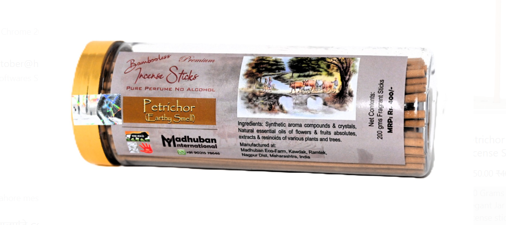 Petrichor - 200 Grams - Premium Bambooless Incense Sticks - Image 4