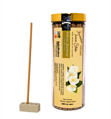 White Jasmine - 200 Grams - Premium Bambooless Incense Sticks